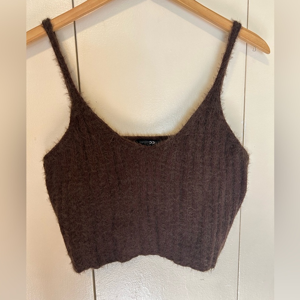 Fuzzy crop top